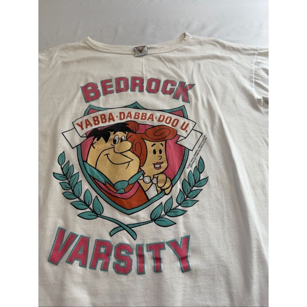 Bedrock Yabba Dabba Doo The Flinstones Vintage Single Stitch T-Shirt One Size